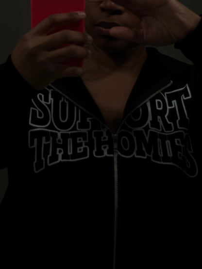 Black n' White Zip Up